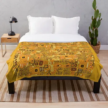 

Klimt Pattern Blanket Wool Flannel Plush Blanket Bedspread For office Sherpa Blanket Couch Quilt Cover Travel