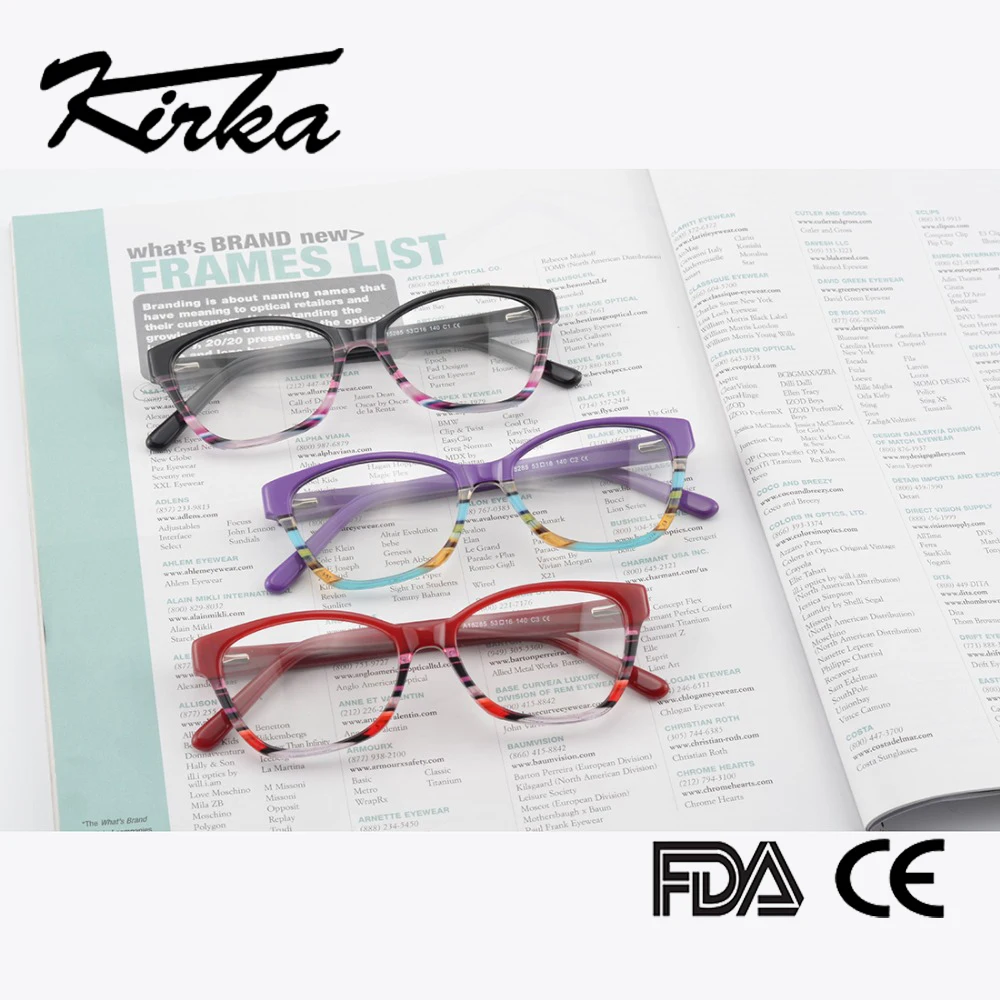 Очки Kirka Frame женские оптические очки Ретро прозрачные линзы для близорукости