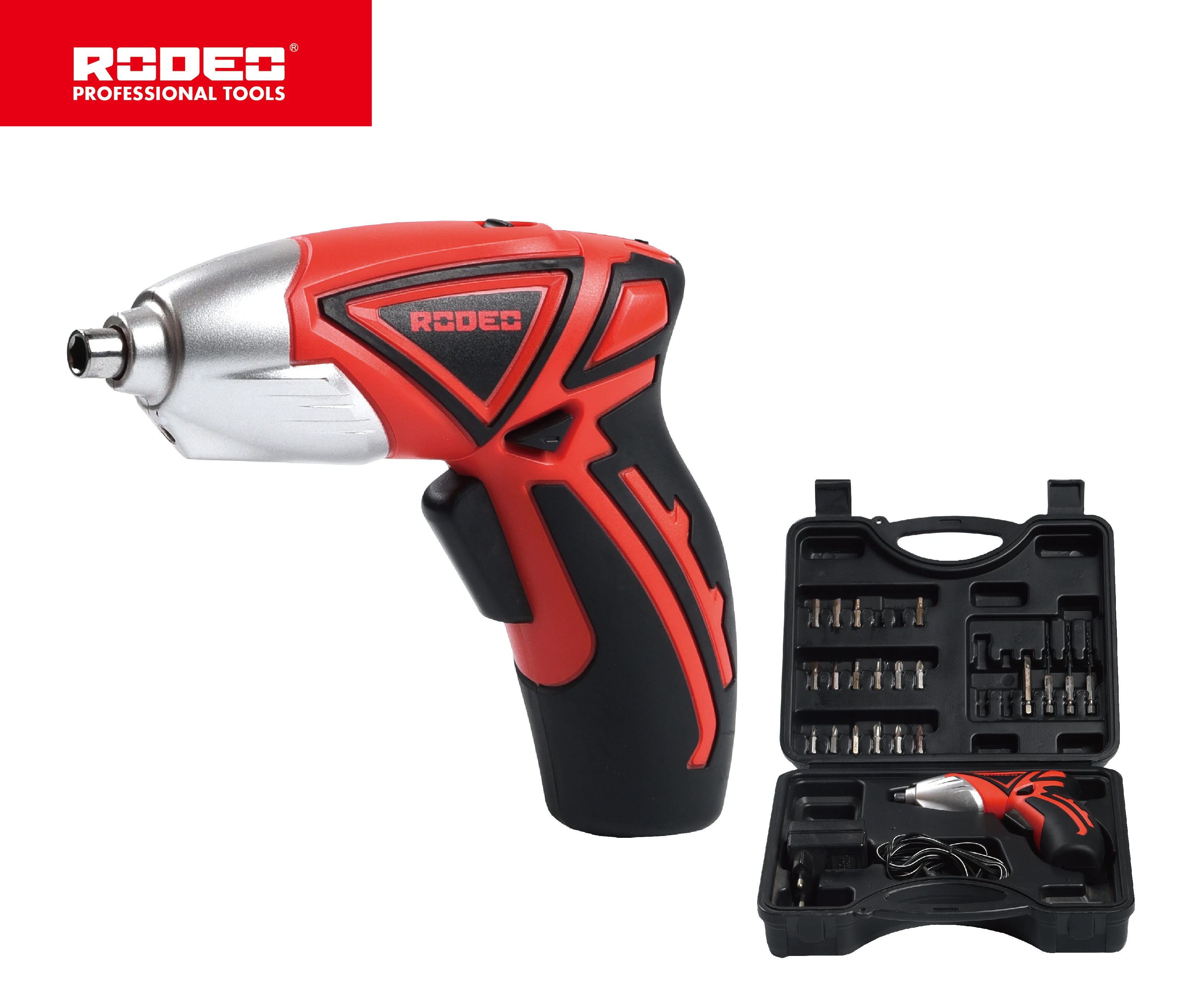 

RODEO CD048N Cordless Screwdriver Household Rechargeable battery Screwdriver with Twistable Handle with LED Torch