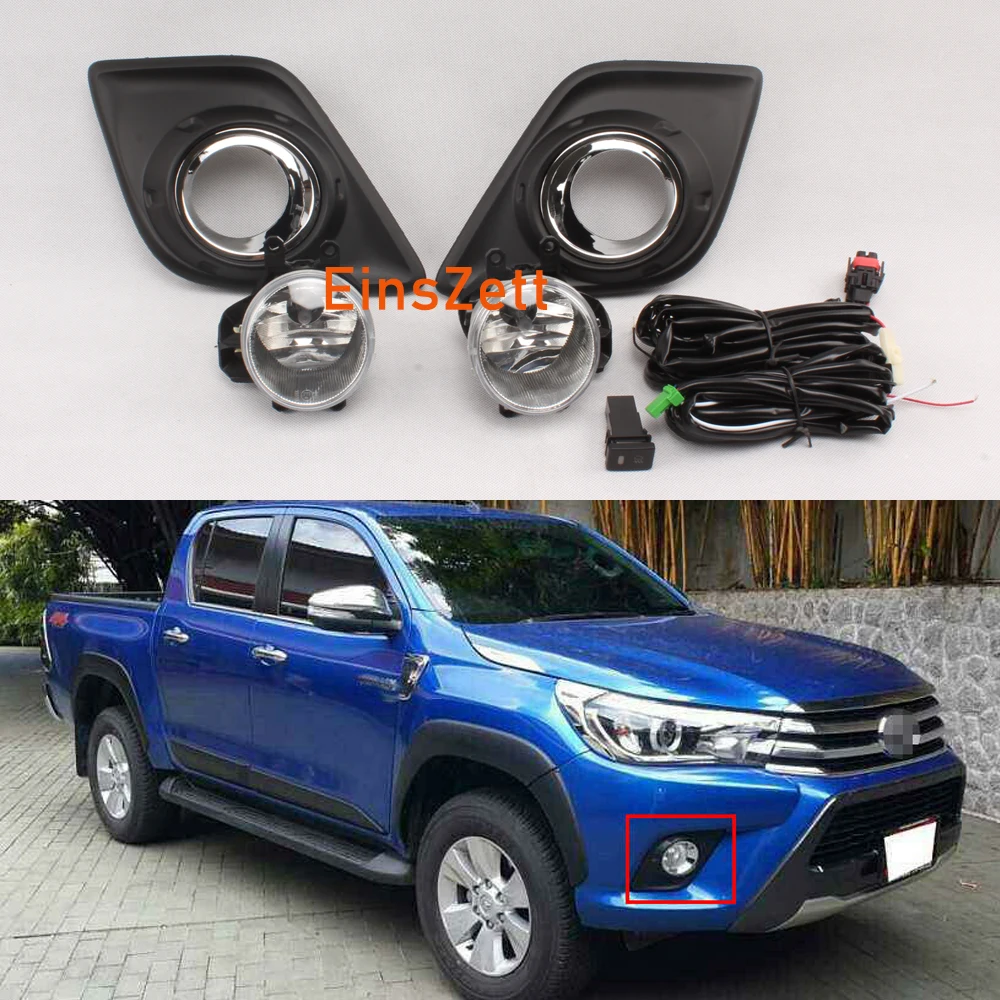 1 комплект автомобильных противотуманных фар в сборе для Toyota HILUX REVO 2015 ~ на