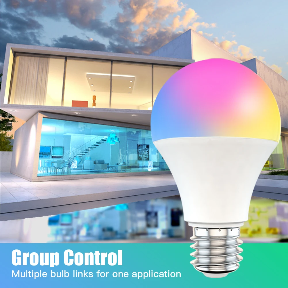 

Smart WiFi Light Bulb No Bridge E27 Multicolored Dimmable LED Bulb, Compatible with Alexa Google Home Siri Magic HOEM PRO