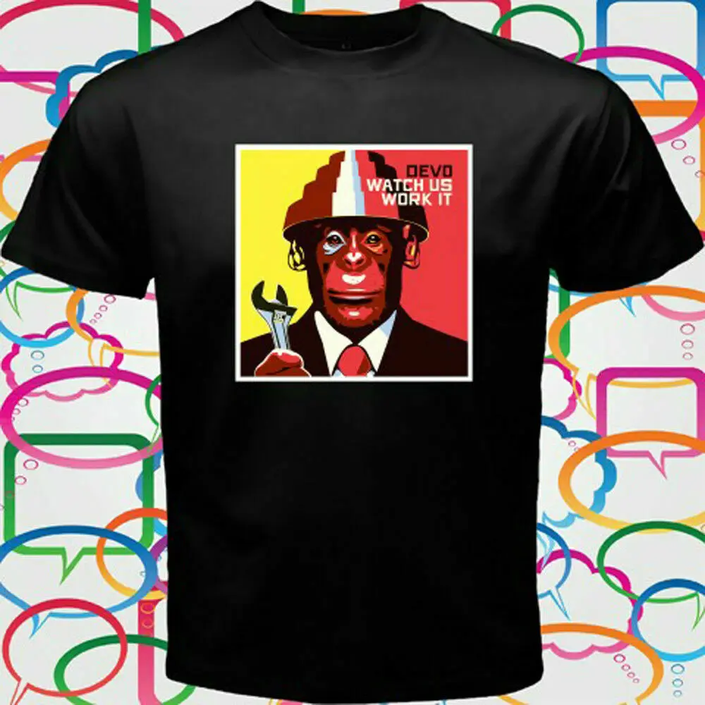Новинка Devo Band Watch Us Work It Rock мужские футболки белая футболка |
