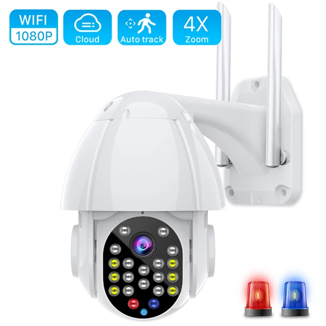 $US $49.19 Cloud 1080P Outdoor Wifi PTZ IP camera 2MP Auto Tracking Siren Alarm Speed Dome Camera Outdoor Security CCTV Camera YCC365 App