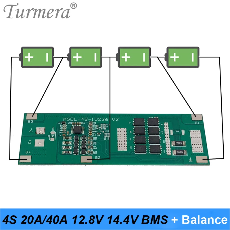 4S 40A 12 8 В 14 4 32650 32700 LiFePO4 BMS литиевая железная батарея защитная плата с
