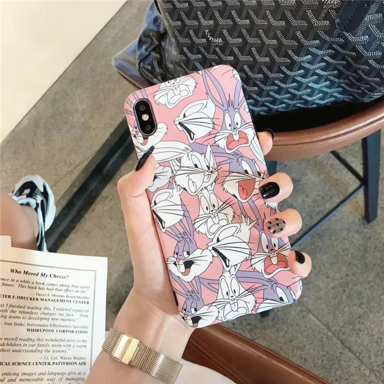 For iPhone 7plus case Retro Cartoon Looney Tunes funny Phone case silicone cover for coque iPhone 7 6 8 6s Plus X XR xs max case