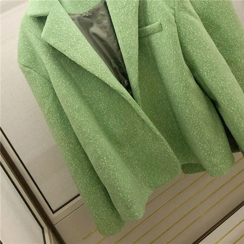 HIGH STREET стильный подиумный костюм набор женский шерстяной Блейзер пиджак юбка костюм