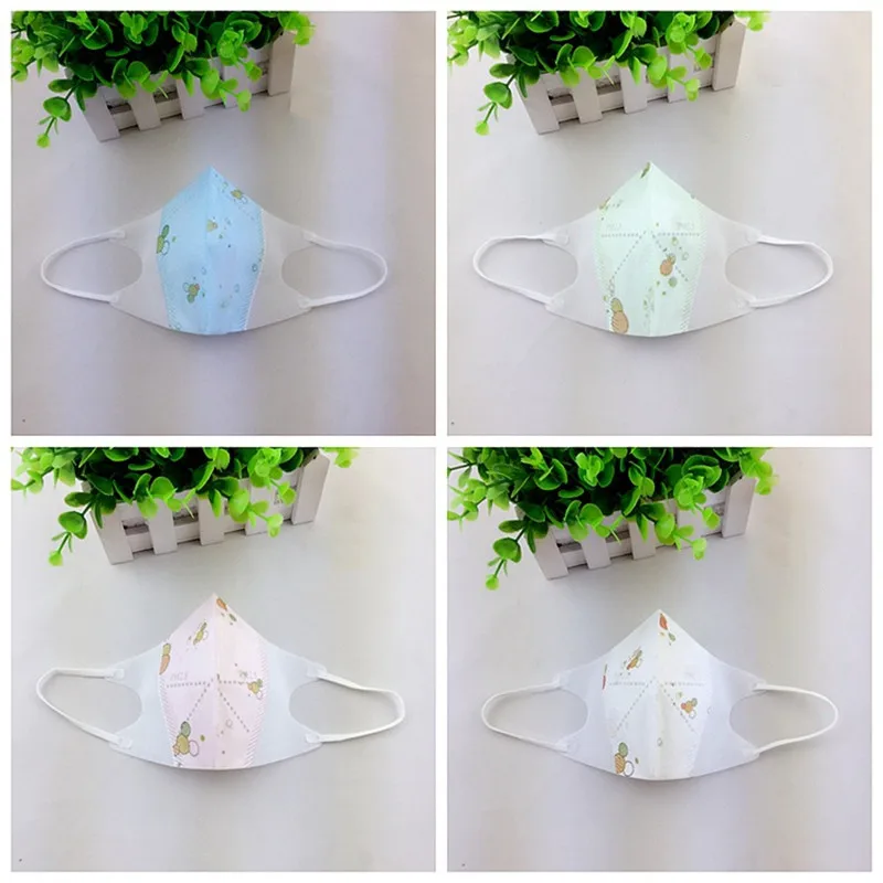 5pcs pack Disposable Mouth Mask For Children 3D Anti Haze Cartoon Cute Printing Respirator Dust-Proof PM2.5 Face Mask