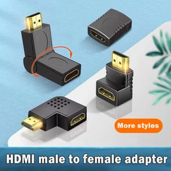 HD HDMI Adapter Male to Female 360 Degree Angle Converter L Shape Flat Extender for Wall TV, PS5, Nintendo Switch, Laptop,Xbox