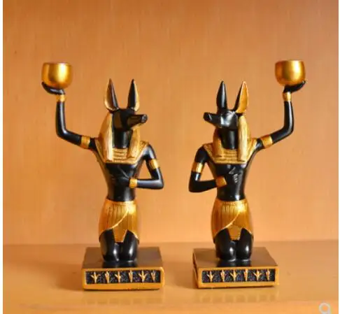 Anubis Dog God Home gifts crafts Resin Egyptian Dark Lord Statue Dead Mummy Black Gold Collectible Figurine Decor | Дом и сад