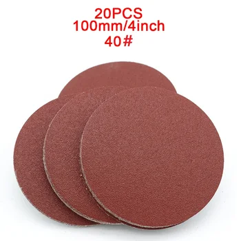 

4inch/100mm Sandpaper 40-2000Grit Disc Round Polishing Flocking Removal rust