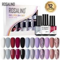 ROSALIND Gel Polish Manicure Set Hybrid Varnish Kit For Nails Semi Permanent Base Top Coat Nail Polish Set With Good Pack 1
