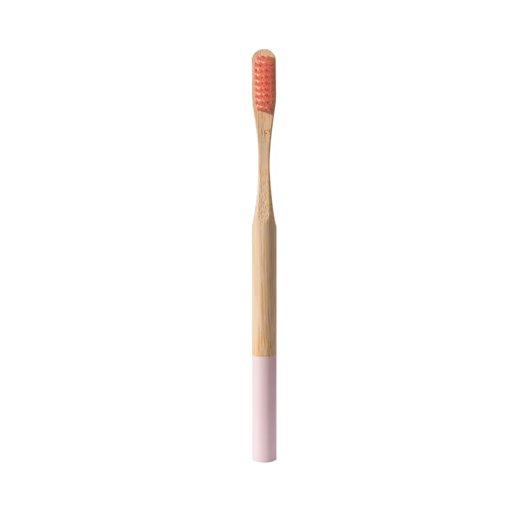 1 шт красочные натуральные бамбуковые ручки экологически чистые взрослые дети деревянные зубные щетки чистка зубов мягкая щетина зубные щетки - Цвет: 08