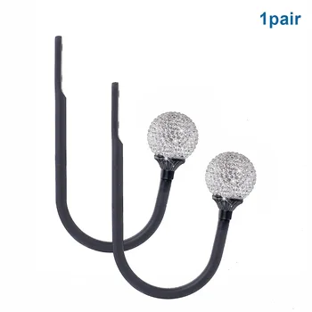 

1pair Holder Hotel Curtain Holdback Living Room Accessories Modern U Shaped Tieback Home Decor Crystal Ball Hooks Drapery