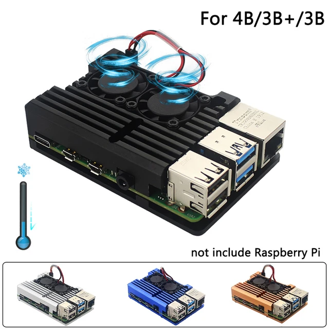 Modular Snap Together Raspberry Pi 2B/3B/3B+/4 Case w/ OLED & Fan