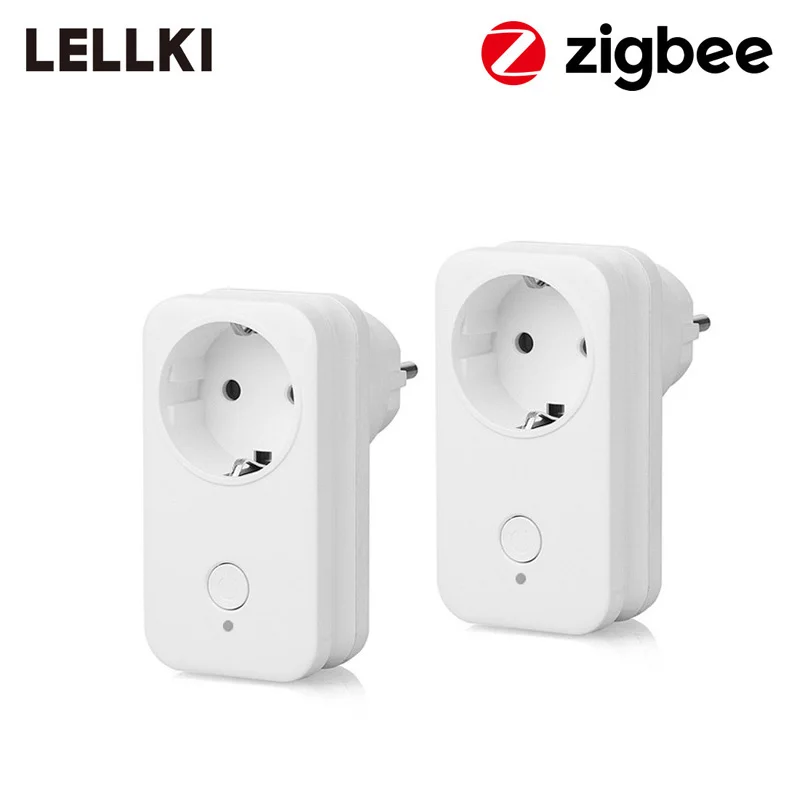 EU Socket 2 pieces Умная розетка Zigbee 3,0, ЕС, белый цвет, беспроводное управление, переключатели с таймером, штепсельная вилка 10А для Philips Hue SmartThings Echo plus - Тип: EU Socket 2 pieces