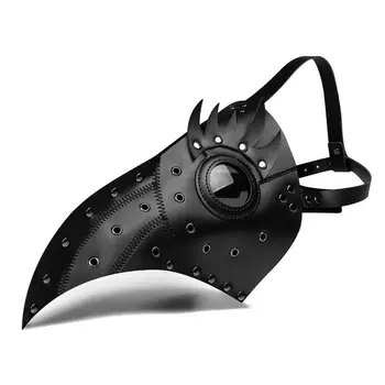 

New Halloween Steampunk Plague Beak Mask Doctor Bird Mask Prom Party Mask Unisex Masquerade Cosplay Props PU Punk Cosplay Masks