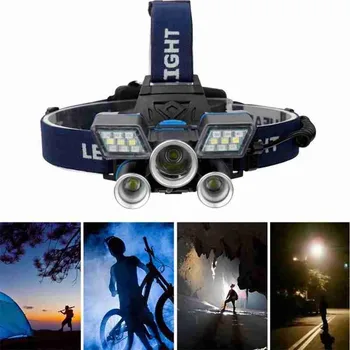 

Waterproof Head Light 5 Led Headlight Motion Sensor Head Flashlight Camping Torch Light Lamp Powerfull Headlamp