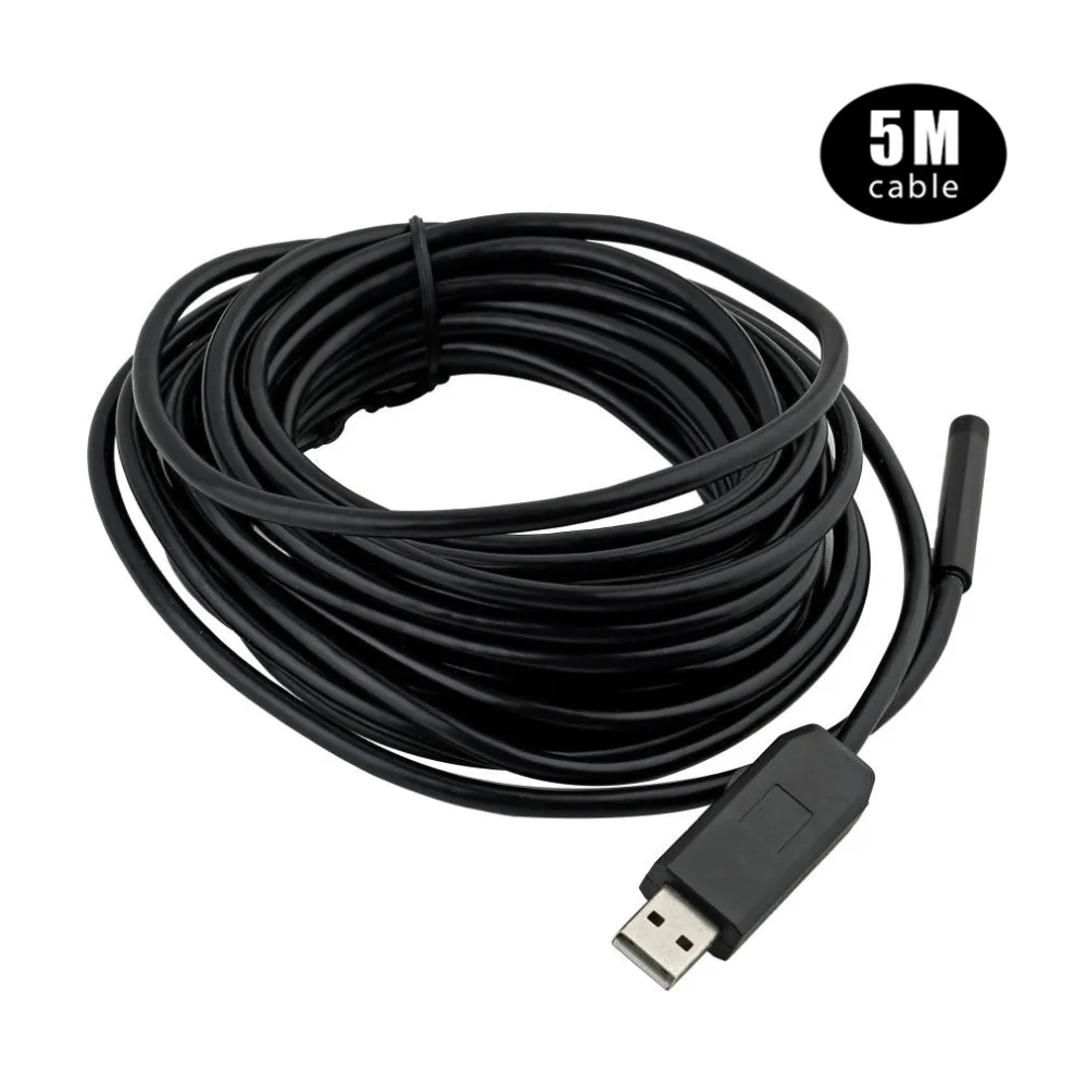 7 мм микро USB эндоскоп 2 м 5 м кабель Водонепроницаемый 6-Led бороскоп эндоскоп инспекционная трубка визуальный Камера
