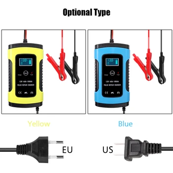 

Intelligent Car Battery Charger 12V 6A/12V 8A /24V 4A LCD Display Motor Car Battery Charger AGM GEL WET Lead Acid Charger