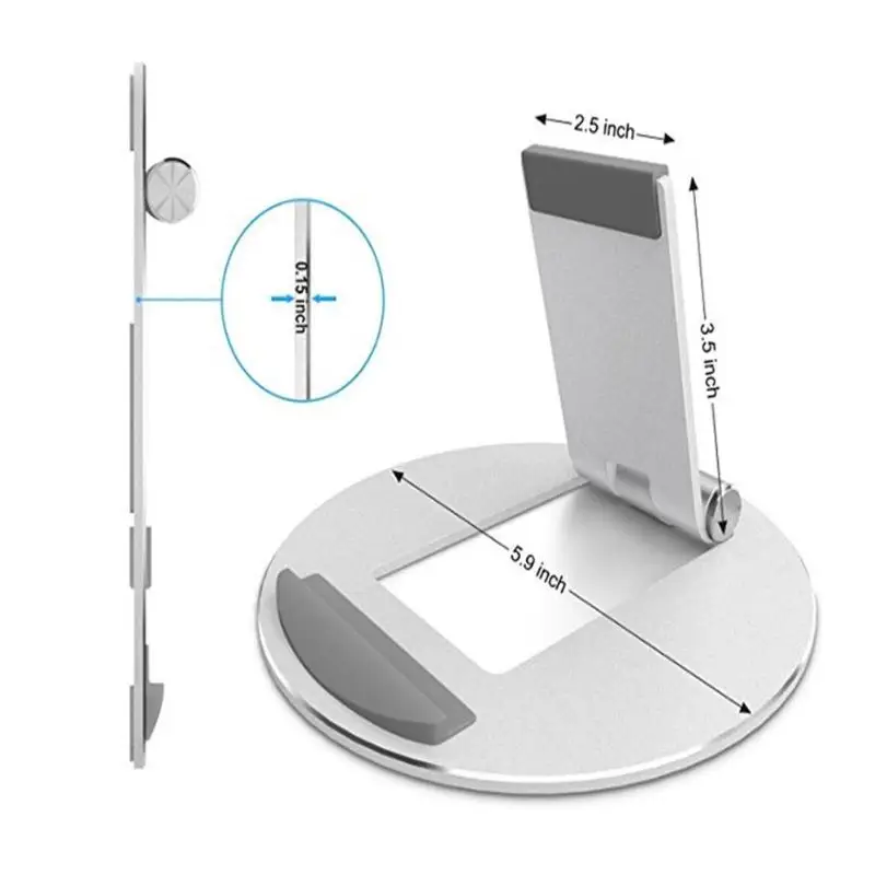 Metal Tablet Holder Support Desktop Folding Phone Stand Bracket for 4-13 inch Classic Colors and Simple Durable Design