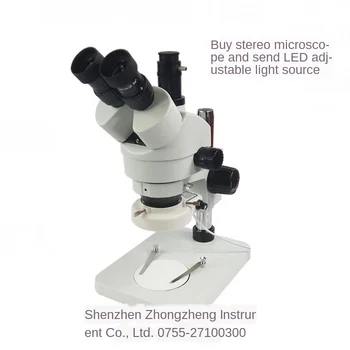 

Trinocular stereo microscope 7x-45x continuous zoom connection CCD camera PCB circuit board mobile phone repair