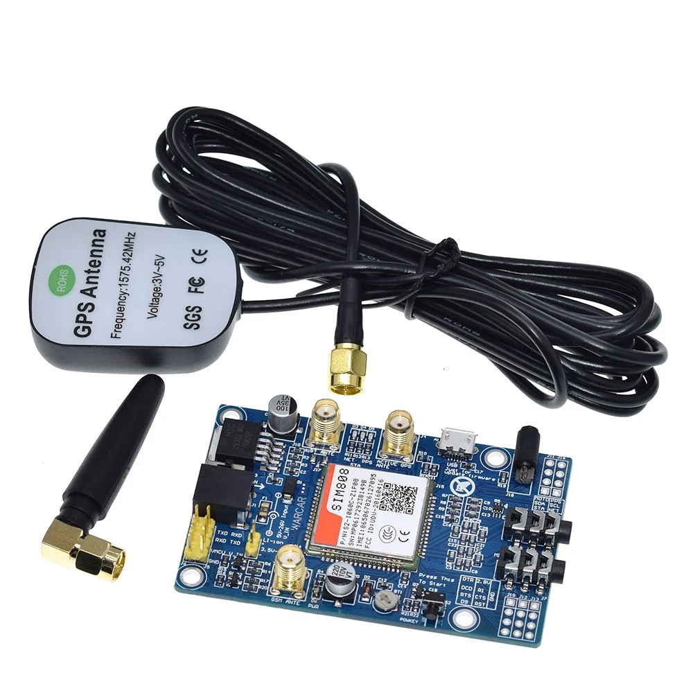 SIM808 вместо модуля SIM908 GSM GPRS gps макетная плата IPX SMA с gps антенной для Raspberry Pi для arduino