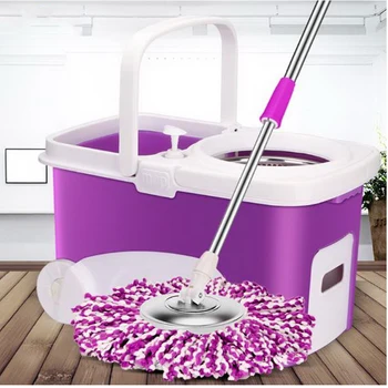 

150602/The new dual-drive rotary mop Living home cleaning tools Stainless steel magic Spin Mop/High quality fiber head