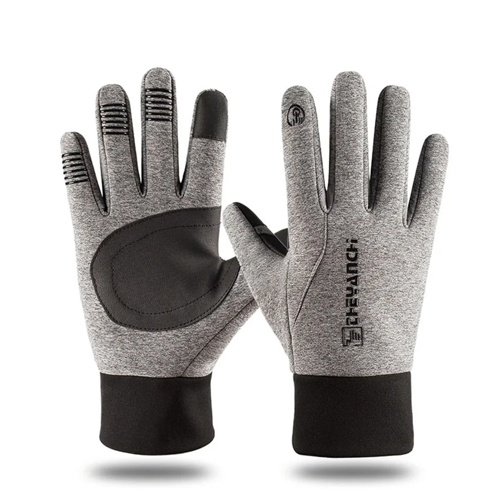 LOOGDEEL 러닝 장갑 겨울 전체 손가락 편안한 부드럽고 따뜻한 미끄럼 방지 마모 방지 장갑 남성 여성 스포츠 조깅 장갑