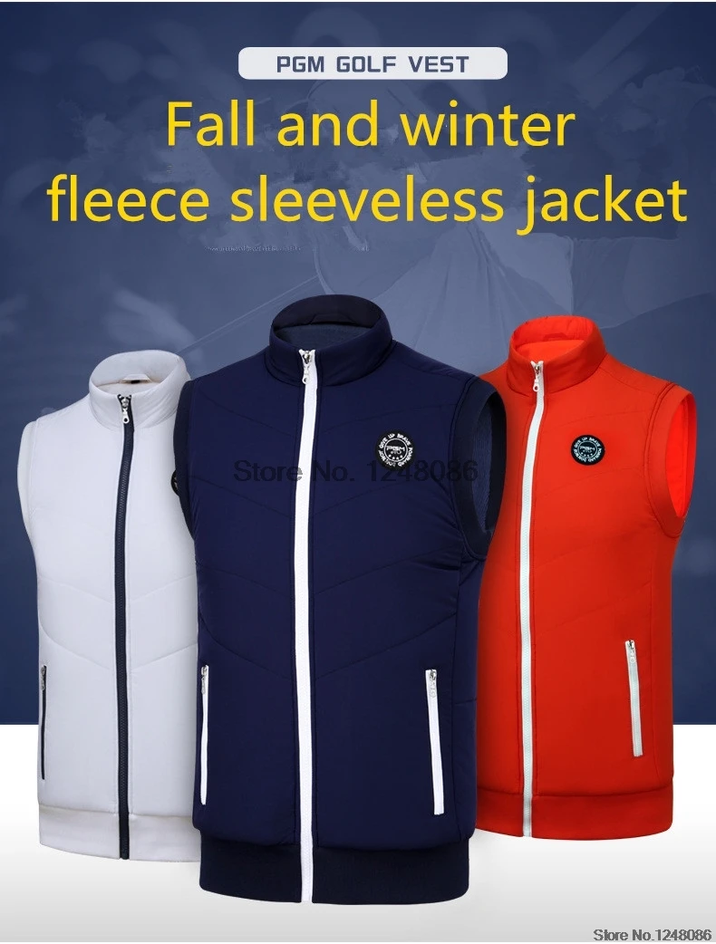Куртки для гольфа, мужские спортивные жилеты, спортивная одежда, зимняя теплая жилетка для гольфа с флисом, водонепроницаемые куртки без рукавов D0510
