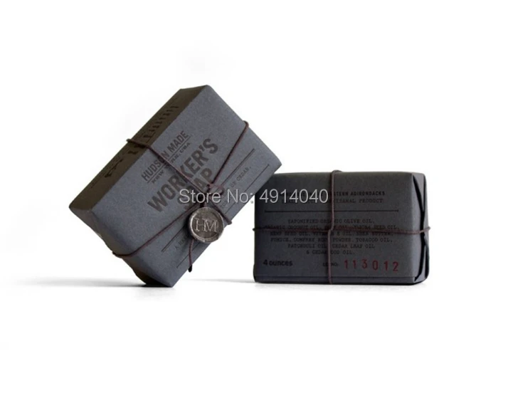 Free shipping High Quality Durable Craft Brown Gift Box Handmade Soap Packaging box-PX1035