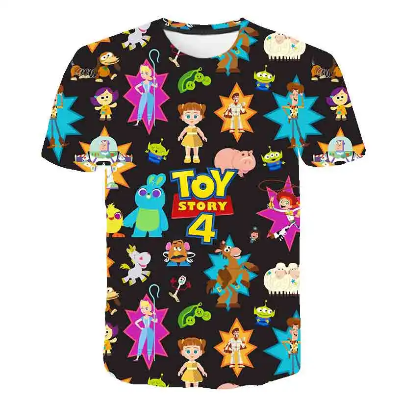 

2020 new hot toy T-shirt 3D printed children's T-shirt fashion summer short-sleeved children boys and girls cartoon T-shirt