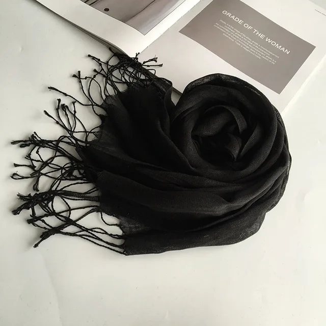 107551-0f0c2d.jpg Écharpe en lin de couleur unie pour femmes, turban hijab