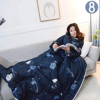 

Lazy Quilt with Sleeves Warm Thicken Blanket Multifunction Soft for Home Winter Nap can CSV