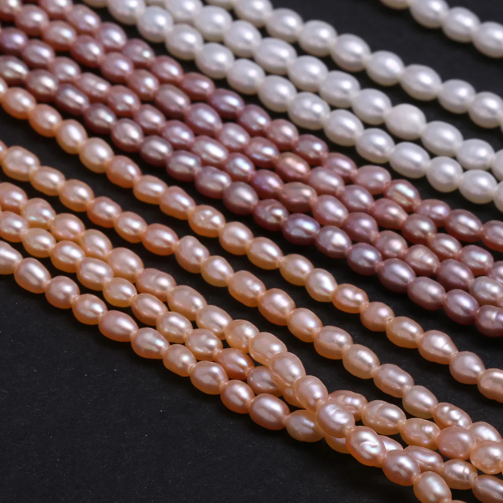 Natural Freshwater Pearl Beads High Quality Oval shaped Punch Loose Beads for Make Jewelry DIY Bracelet Necklace Accessories