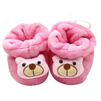

Winter Animal Cotton Prints Shoes Cute Newborn Baby First Walkers Warm Fabric Shoes For 0-6 Months