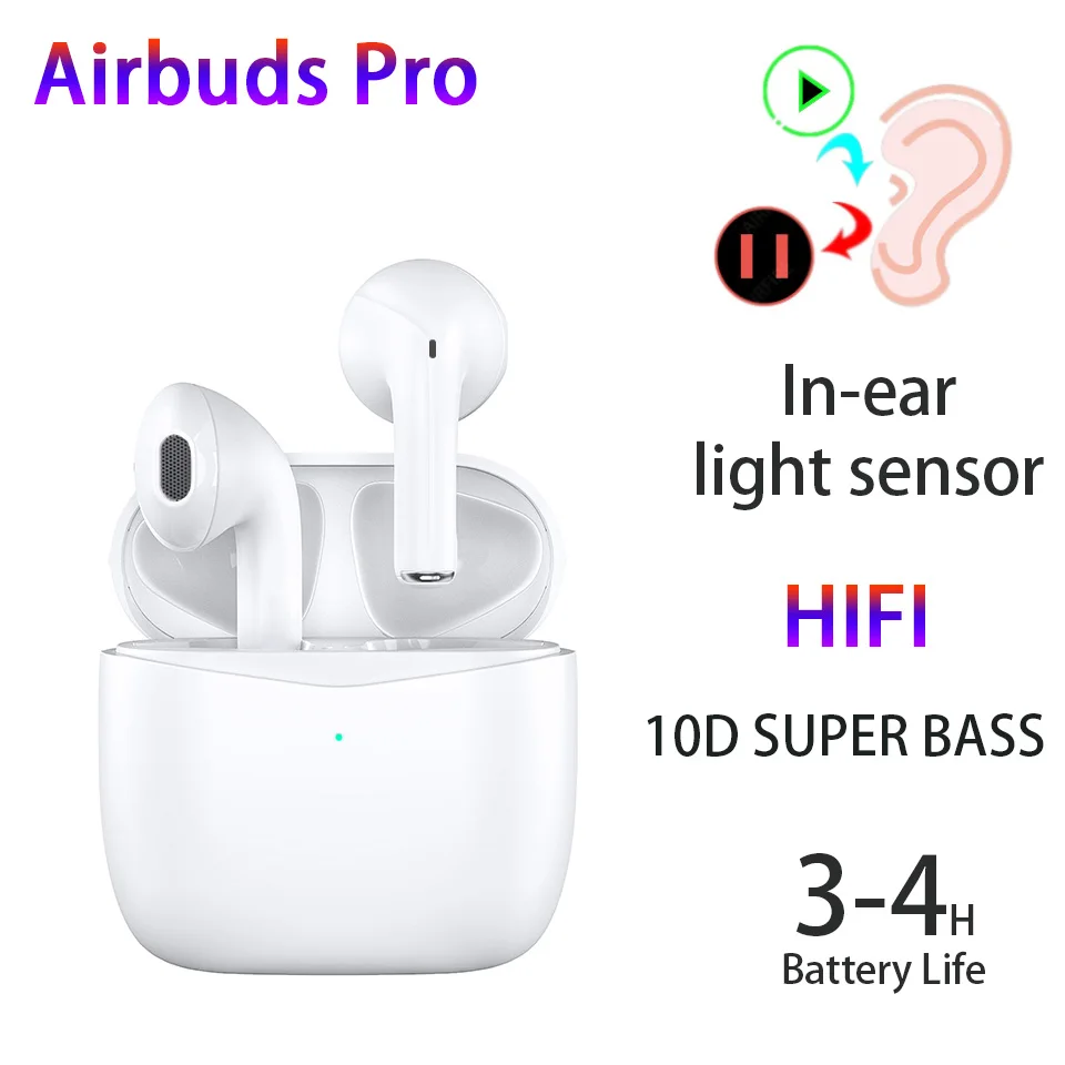 Airbuds Pro Наушники-вкладыши TWS с Hi-Fi Беспроводной Наушники супер бас Bluetooth подсветка
