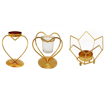 

3PCS Candle Holder Metal Iron Candle Holder Home Decoration Accessories