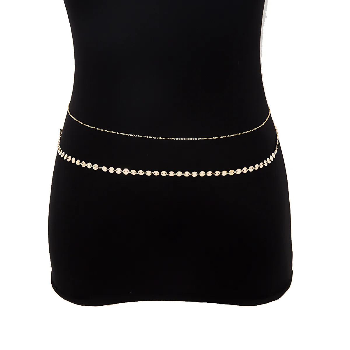 

New 90s Vintage Flash Drill Round Waist Chain Cute Bling Bling Night Club Disco Belt Thin Belts For Dresses