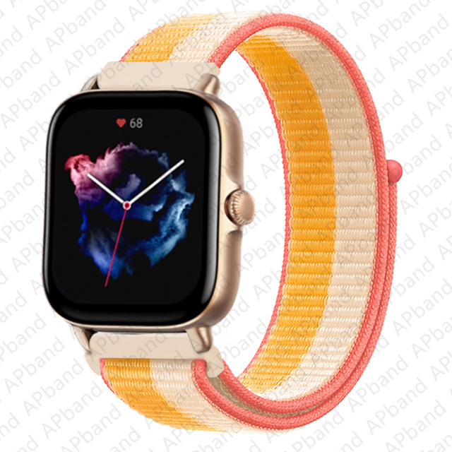 Nylon band For Amazfit GTS/2/2e/GTS2 Mini/GTR 3 Pro 42mm/47mm/GTR2/2e/stratos 2/3 Sport Loop Bracelet Amazfit bip strap