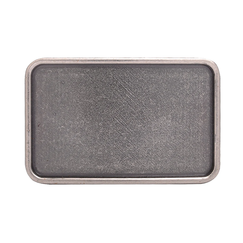 Western Cowboy Cowgirl Rodeo Zinc Alloy Rectangular Belt Buckle Replacement Solid Color Blank Man Belt Buckle