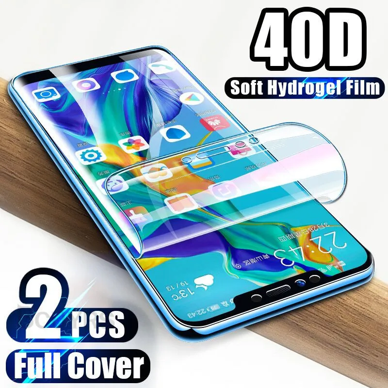 

2PCS 40D Screen Protector For Huawei P30 Pro P20 Lite Mate 30 Pro Hydrogel Film For Huawei Mate 20 Lite Mate 10 Pro Soft Film
