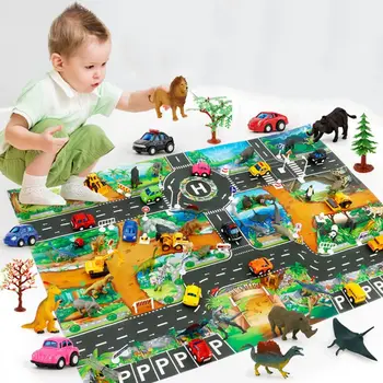 

Children Toy Game Pad Portable Cartoon Traffic Pattern Kids Baby Crawling Mat Q6PD