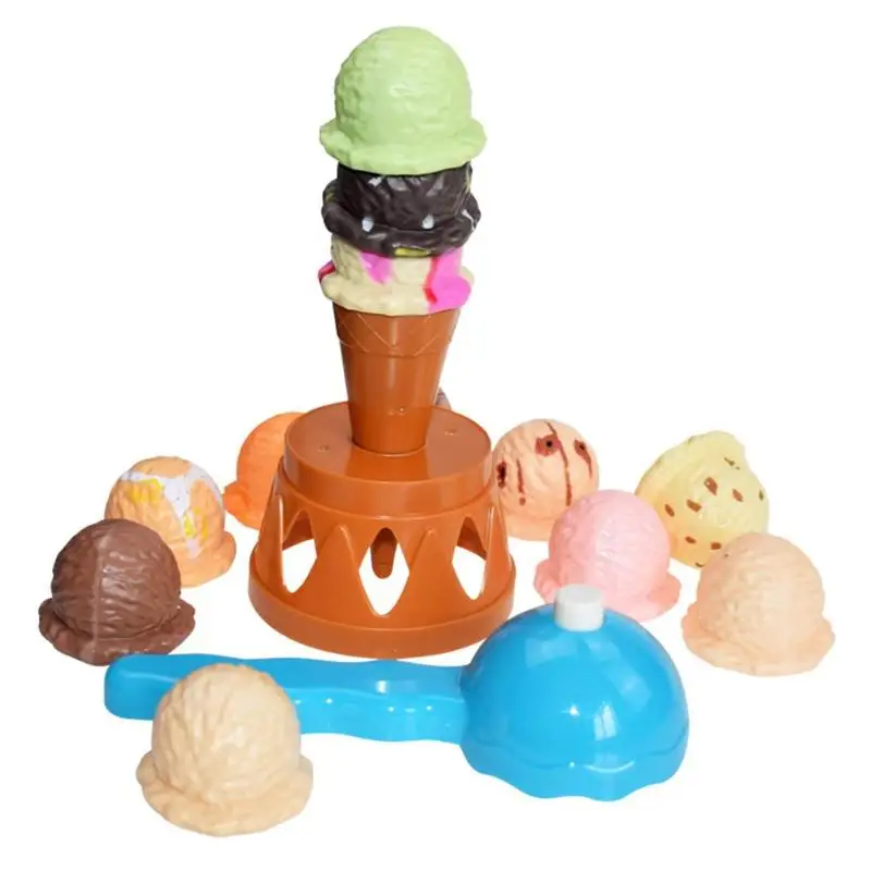 Пластиковые мороженое стек вверх набор башен ролевые игры детские развивающие игрушки