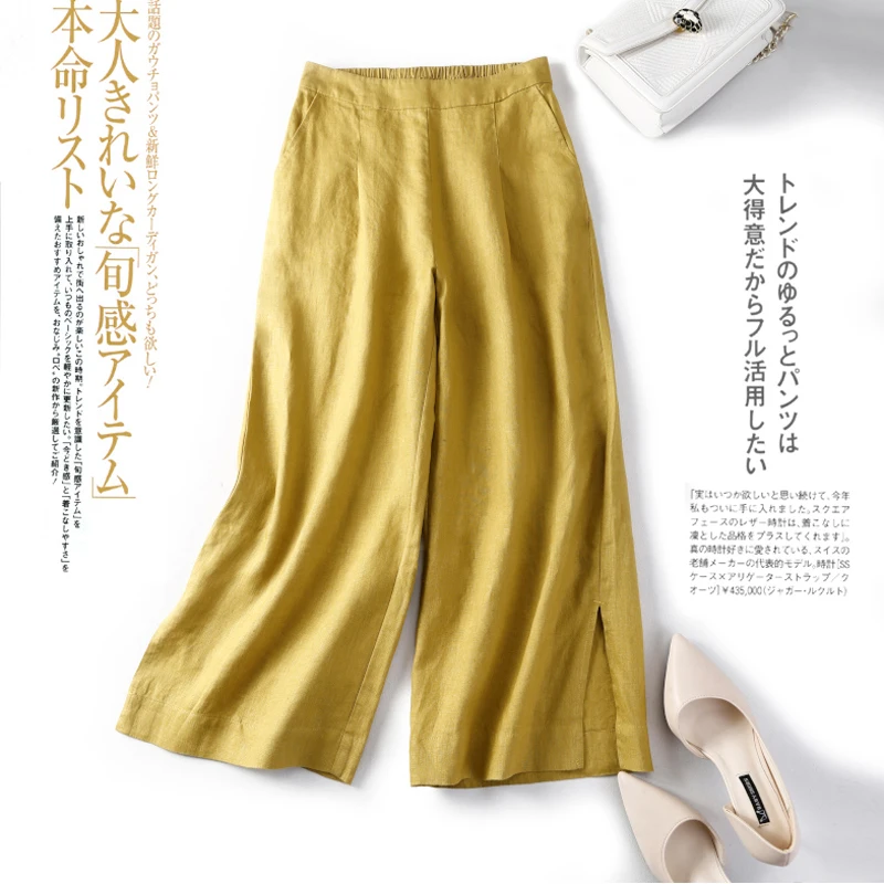 Summer New Large Cotton And Linen Straight Pants Loose And Thin Flax Pants Casual Capris Pants Capris Aliexpress