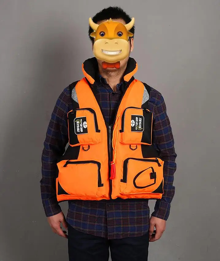 Adults Fishing life jackets large buoyancy professional multi-function portable marine fishing drifting fishing life vest