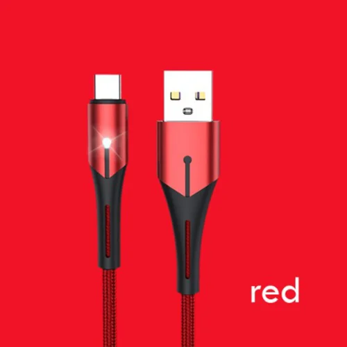 Micro usb type-C кабель 3A Быстрая зарядка данных зарядное устройство USB кабель для samsung Xiaomi huawei LG type-C Microusb мобильного телефона - Цвет: Red Type-c