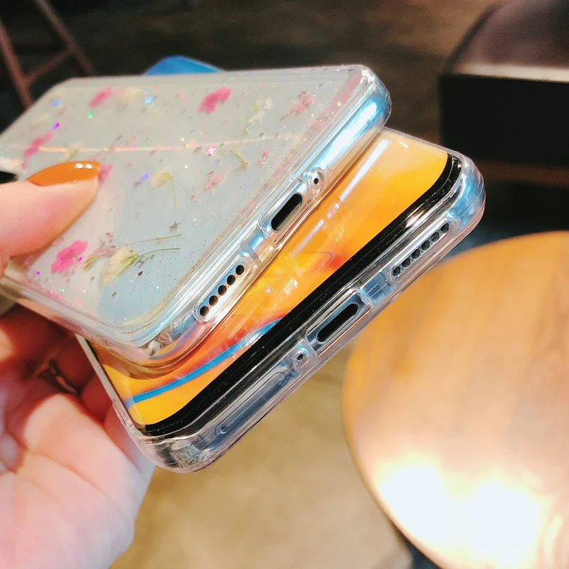Чехлы с натуральными сушеными цветами для Huawei P40 Pro P30 P20 Lite Mate 20 30 Nova 3e 4 e 5 6 7 SE 7i