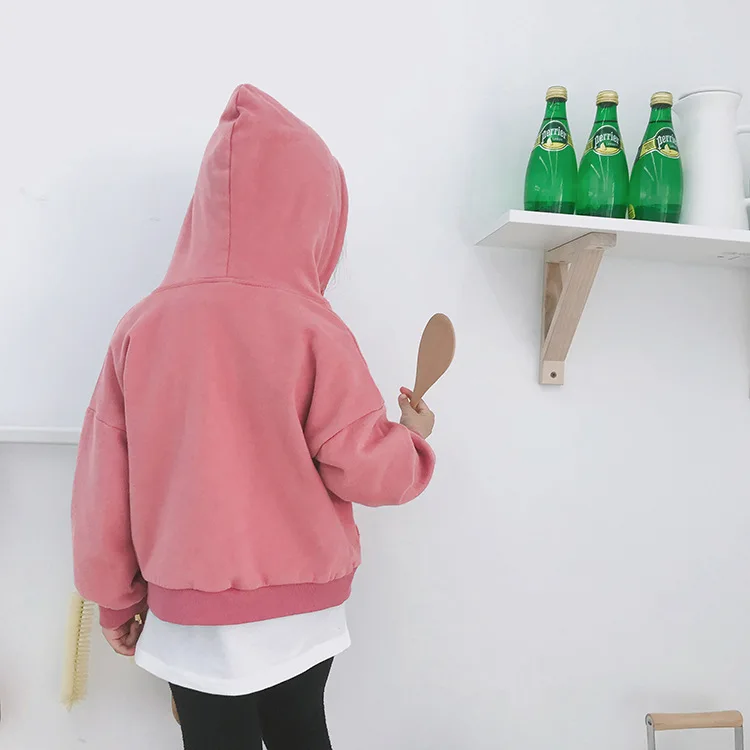 Summer New Style 1-6-Year-Old Girls Cute Sweet Versatile Simple Athletic Hooded Coat
