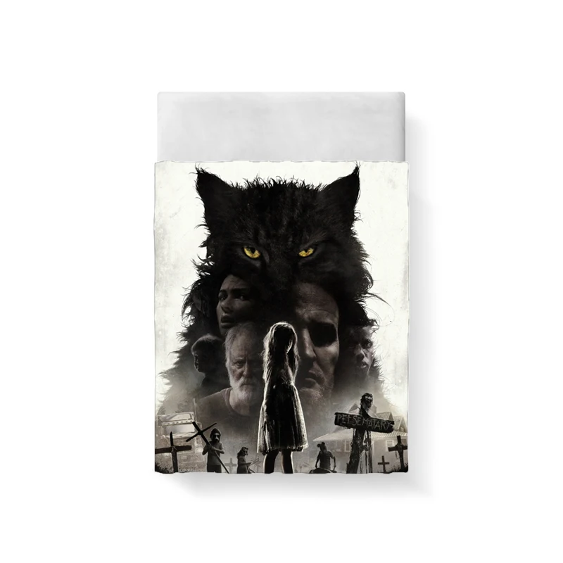 Edredon Pet Sematary King size 3D постельное белье s домашний текстиль пододеяльник простыни с черепом Комплект постельного белья наволочки постельное белье