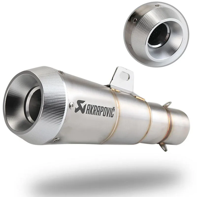 

Universal 38-51mm Exhaust Tail Pipe Motorcycle Stainless Steel Escape Laser Akrapovic Left Right for Street Bike Z1000 Ninja1000